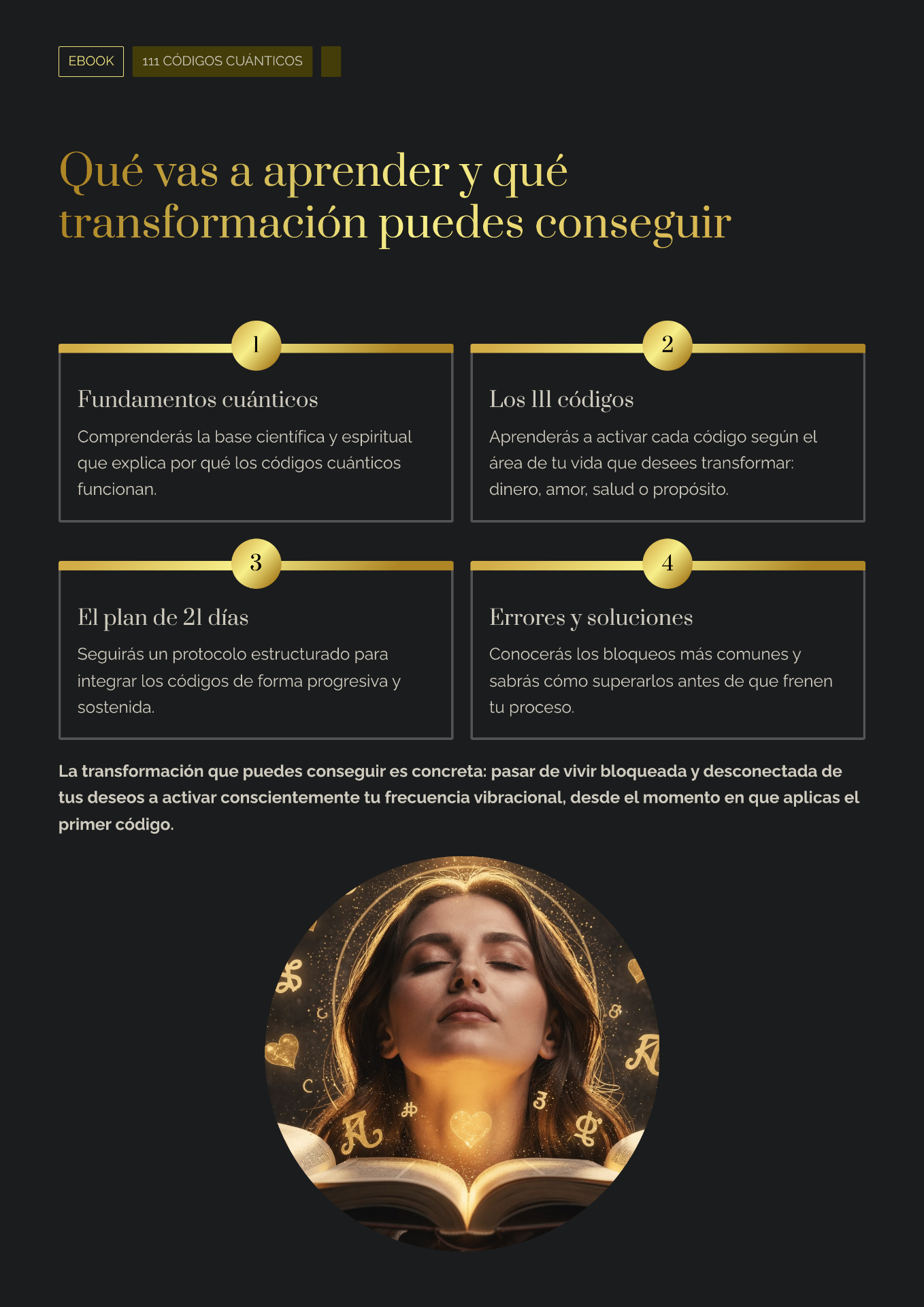 Qué vas a aprender y qué transformación puedes conseguir
